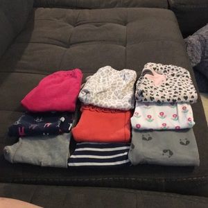 9 Pairs Baby Girl Leggings 6-9mos